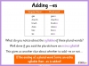 Adding s and es to Make Plural Words - Year 1 Teaching Resources (slide 8/25)